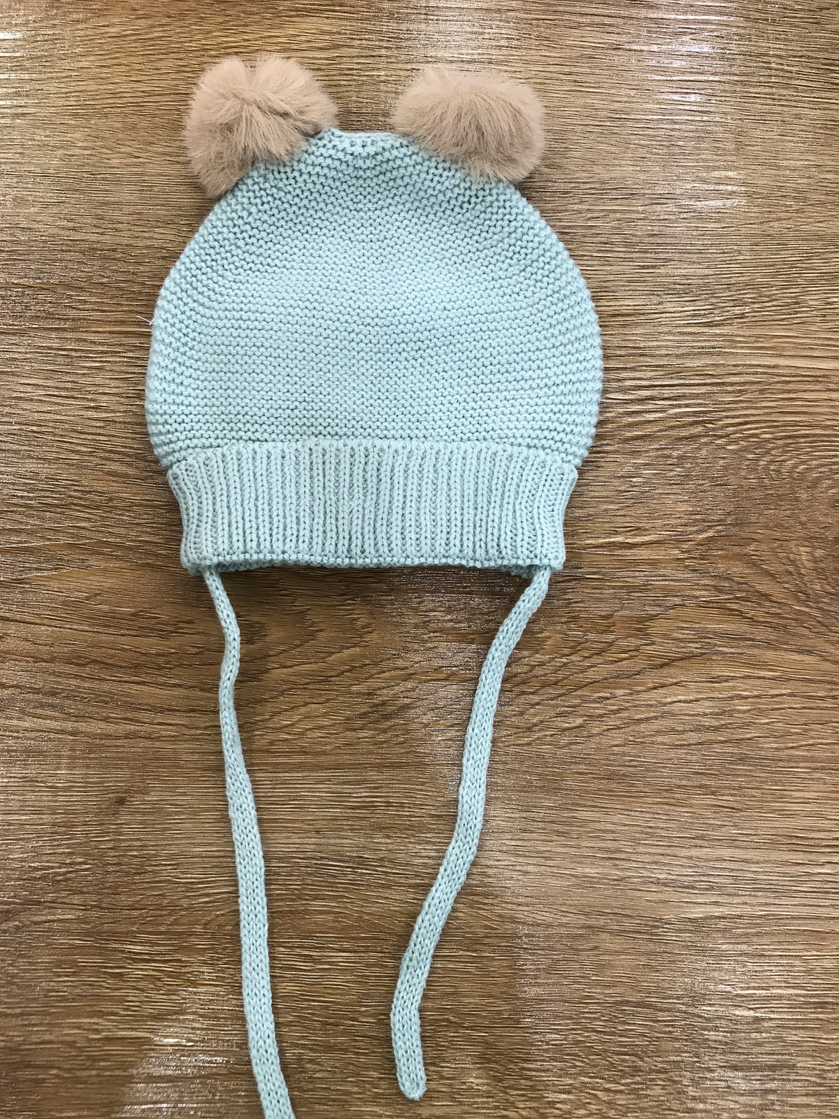 Cappello PCS con lacci per fiocchetto e pon pon