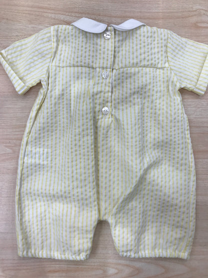 Pagliaccetto Coccodè in cotone giallo e bianco a righe