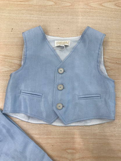 Completo Cielo Blu gilet con pantalone lungo celeste