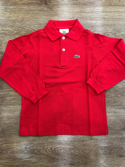 Polo Lacoste manica lunga con polsini e bottoncini