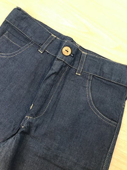 Pantalone Coccodè in cotone effetto jeans con tasche sul davanti