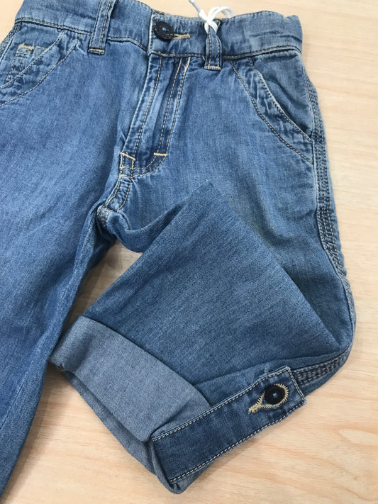 Jeans Nanan lavaggio chiaro con risvolto con tasche sul davanti e sul retro