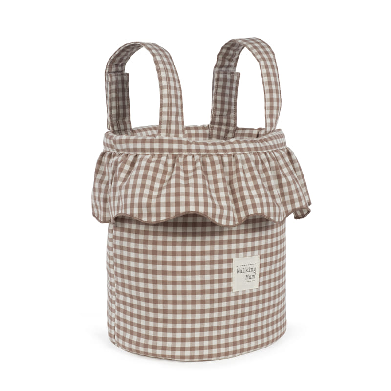 BORSA BUCKET VICHY MOKA