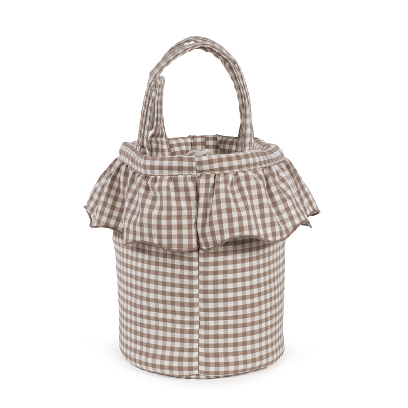 BORSA BUCKET VICHY MOKA
