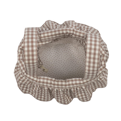 BORSA BUCKET VICHY MOKA