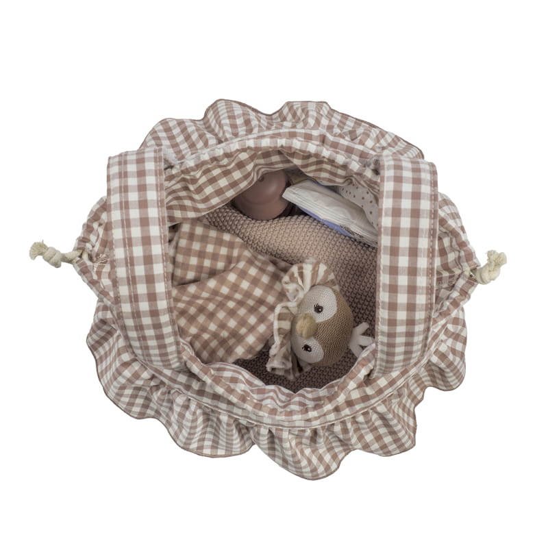 BORSA BUCKET VICHY MOKA