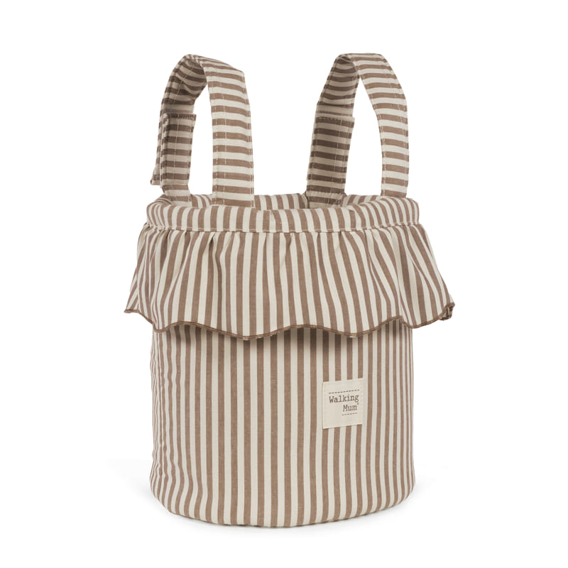 BORSA BUCKET STRISCE MOKA