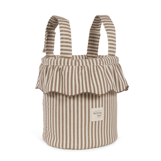 BORSA BUCKET STRISCE MOKA
