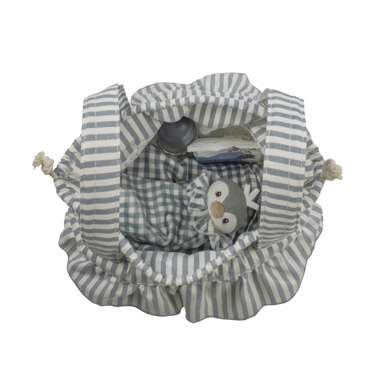 BORSA BUCKET STRISCE MATCHA