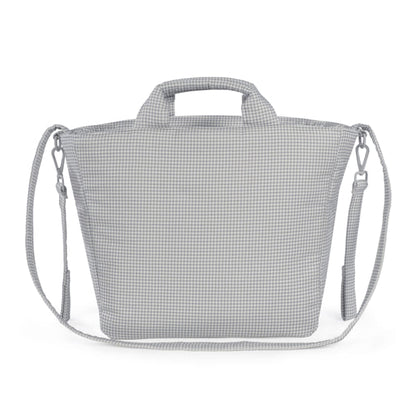 BORSA FASCIATOIO LITTLE BLOOM VICHY GRIGIO