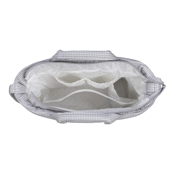 BORSA FASCIATOIO LITTLE BLOOM VICHY GRIGIO