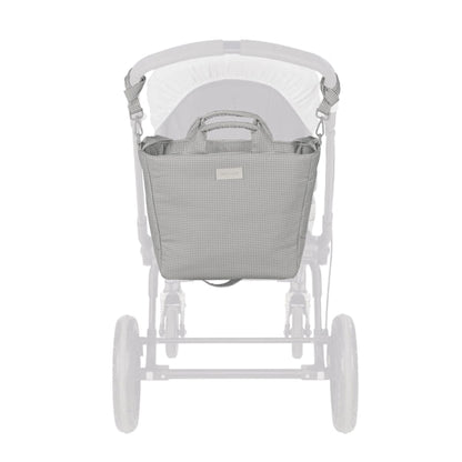 BORSA FASCIATOIO LITTLE BLOOM VICHY GRIGIO