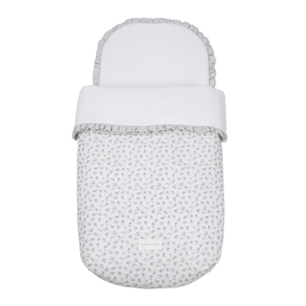 SACCO NANNA LITTLE BLOOM FIORI GRIGIO TOG 2,5