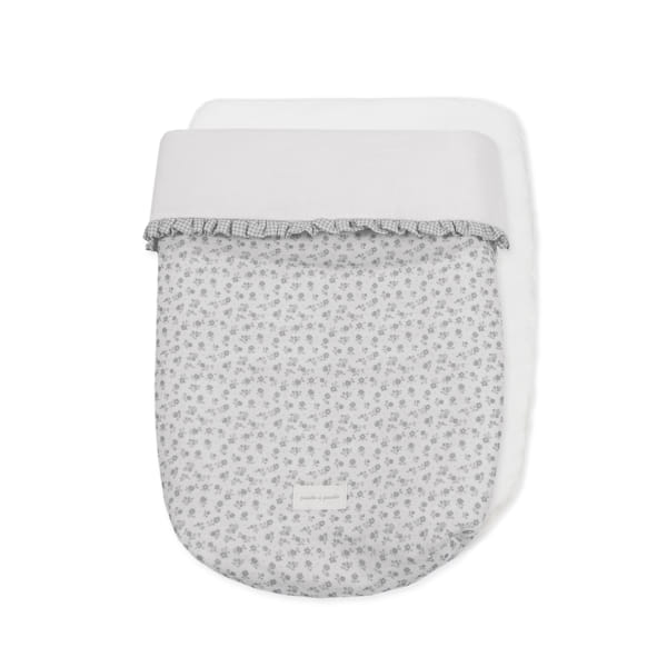 SACCO NANNA LITTLE BLOOM FIORI GRIGIO TOG 2,5