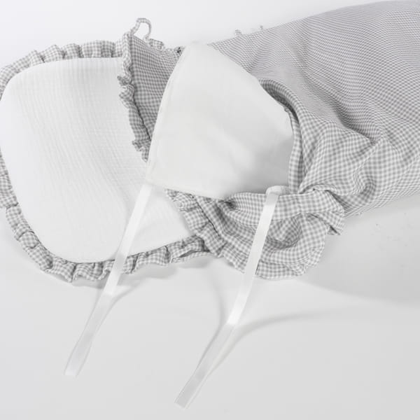 SACCO NANNA LITTLE BLOOM VICHY GRIGIO TOG 2,5