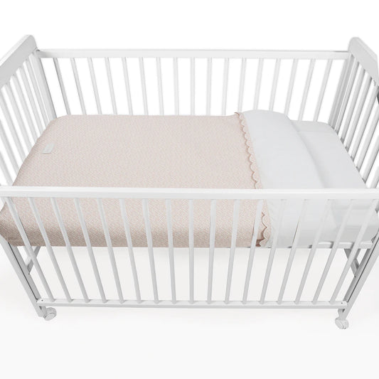 PIUMINO PER CULLA + LENZUOLO CON ANGOLI + CUSCINO 120X60 CM MAISON TENDER FIORI TOG 2,5