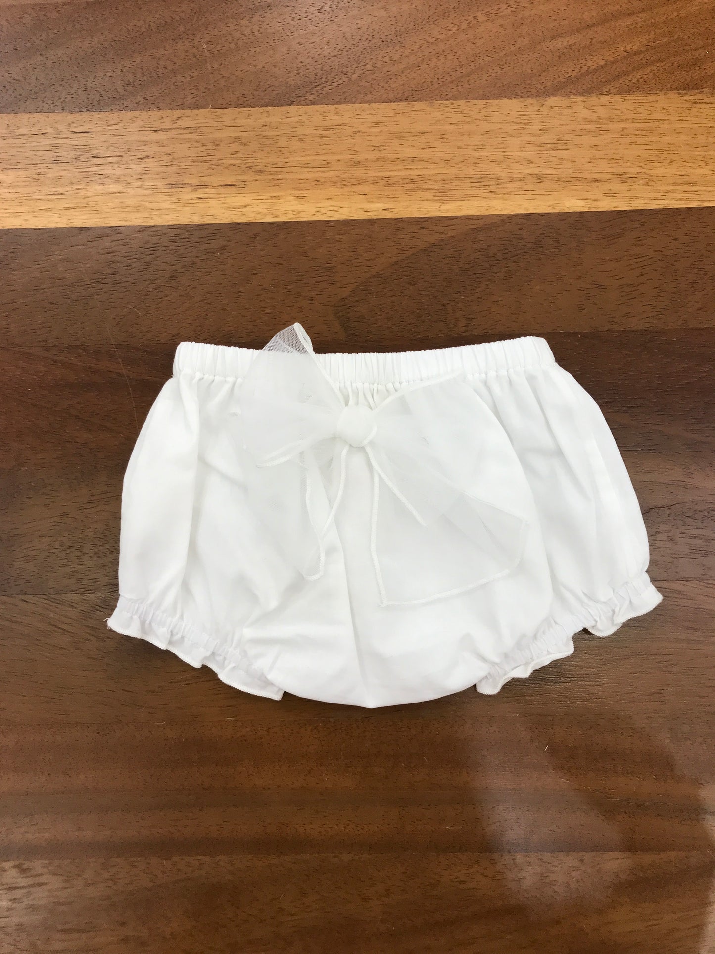 Culotte Pure in cotone con fiocco sul retro in tulle