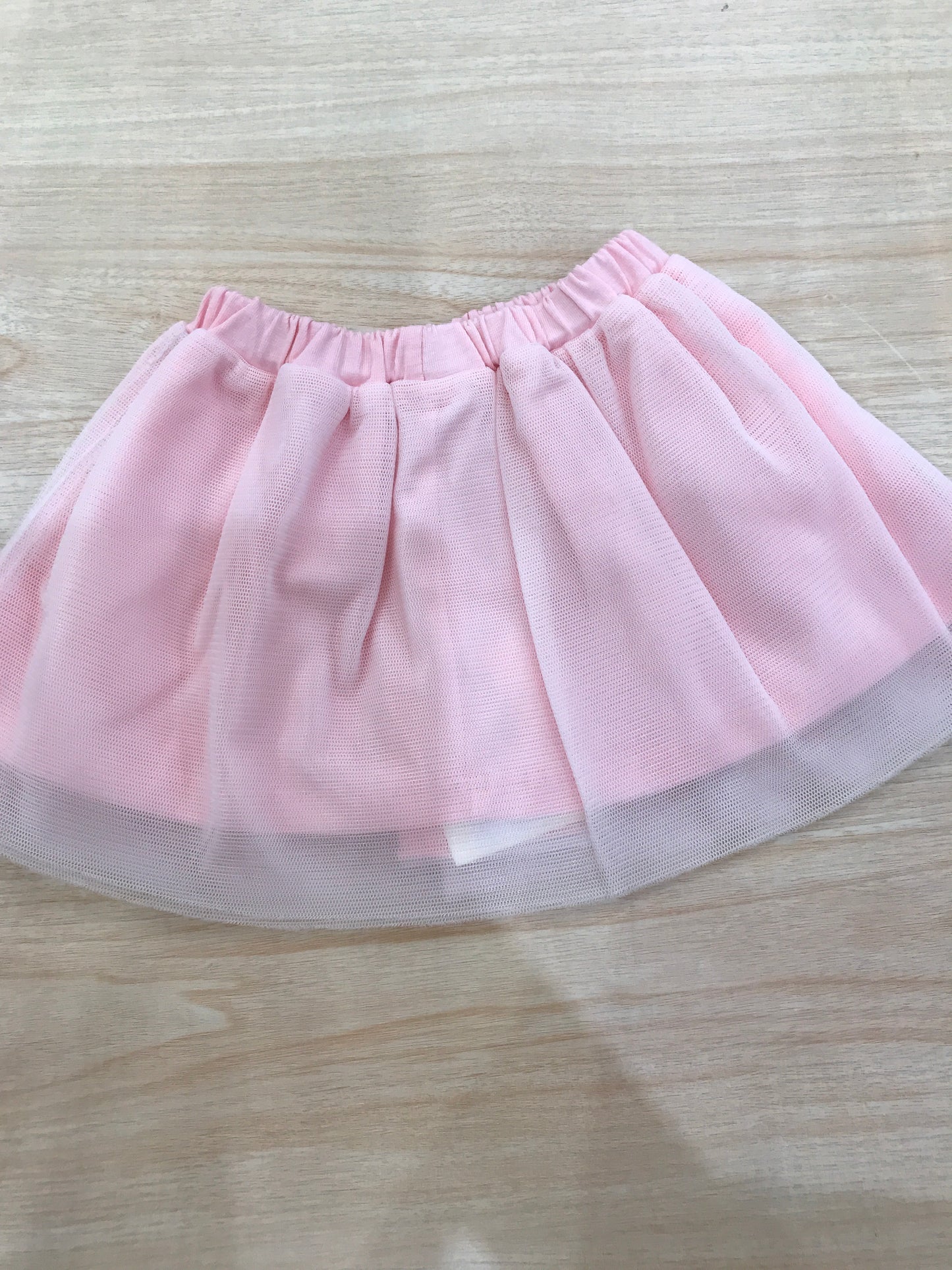Gonna Coccodè in cotone rosa con applicazione di tulle
