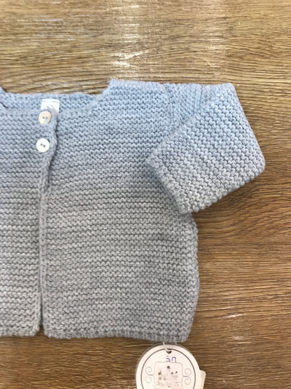 Cardigan Mamitis in lana grigio con piccoli bottoncini