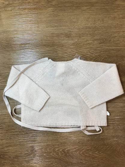 Cardigan Bonpoint in lanetta ad incrocio con lacci per fiocchetto