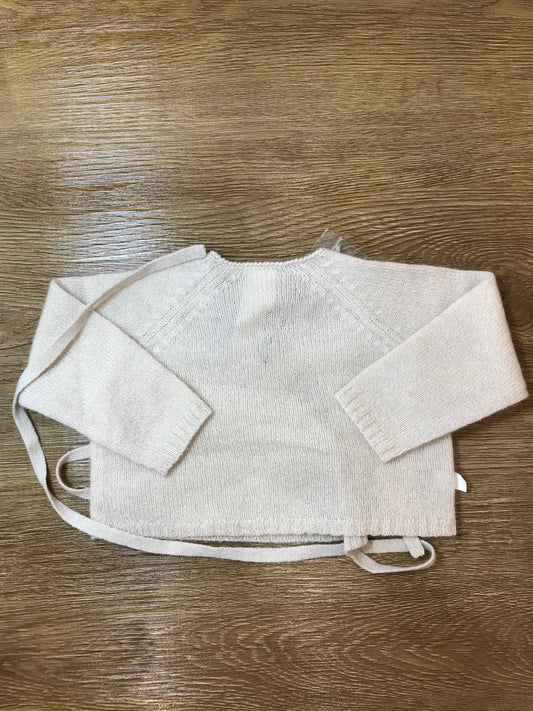 Cardigan Bonpoint in lanetta ad incrocio con lacci per fiocchetto