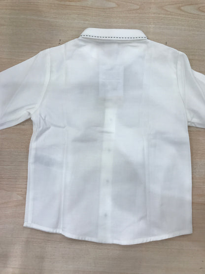 Camicia Paz Rodriguez in cotone manica lunga con rifiniture grigie e bottoncini sul davanti e sui polsini