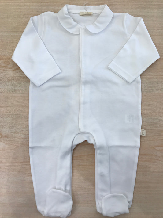 Tutina Baby Gi in cotone manica lunga con piedini con chiusura antipanico e sul retro ali dorate