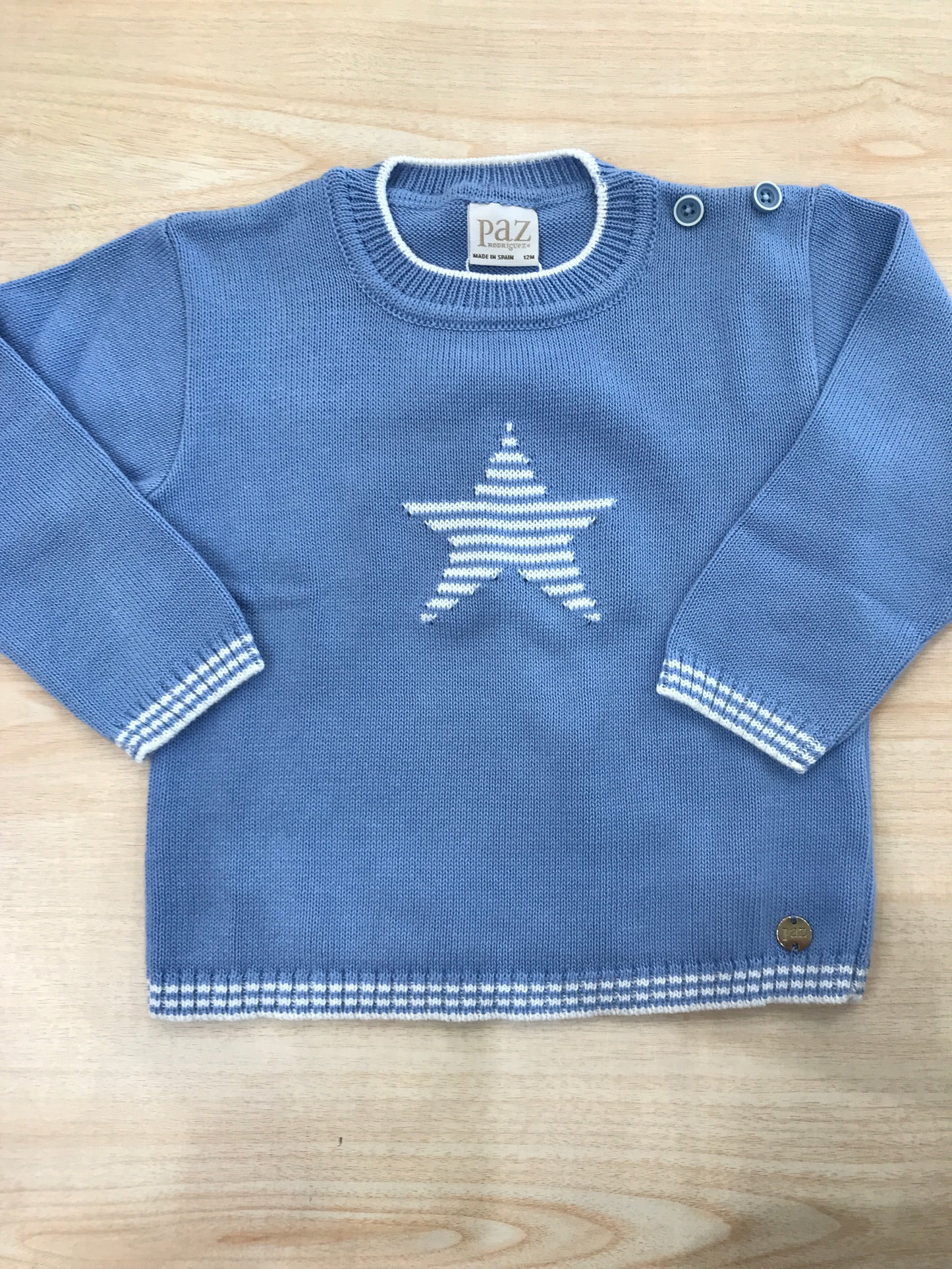 Maglione Paz Rodriguez in filo manica lunga con stellina sul davanti
