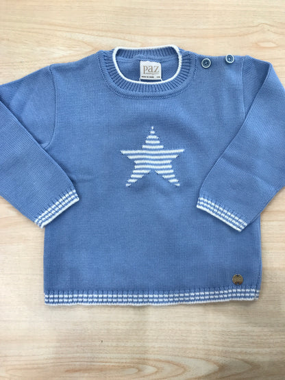 Maglione Paz Rodriguez in filo manica lunga con stellina sul davanti