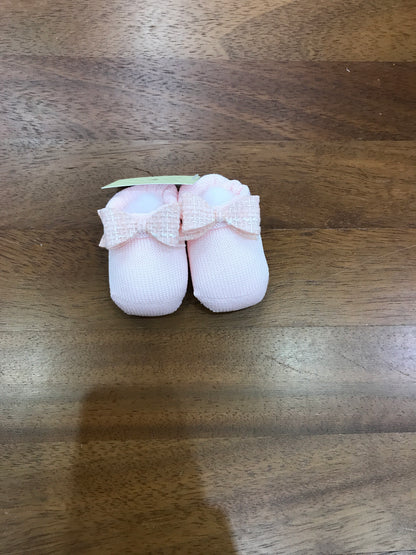 Babbucce Story Loris in filo rosa con fiocco applicato sul davanti