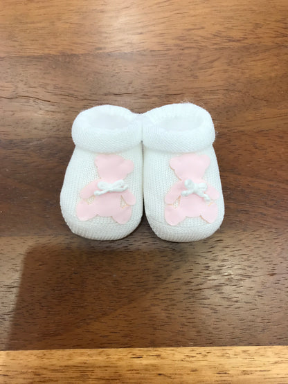 Babbucce Story Loris in filo con applicazione di orsetto rosa