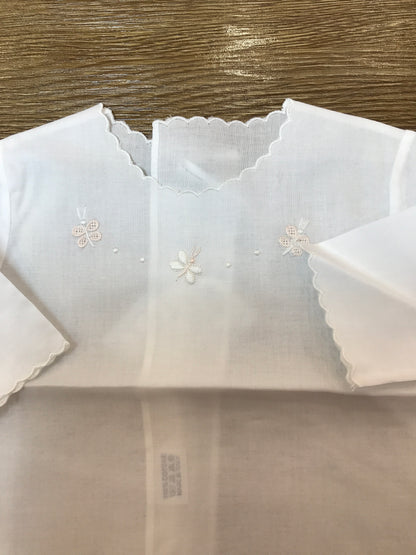 Camicino Piccola Giuggiola in battista di cotone manica lunga con piccole farfalline