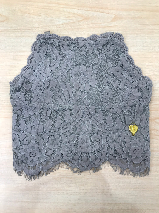 Canotta Angel's face con bretelle in cotone con pizzo