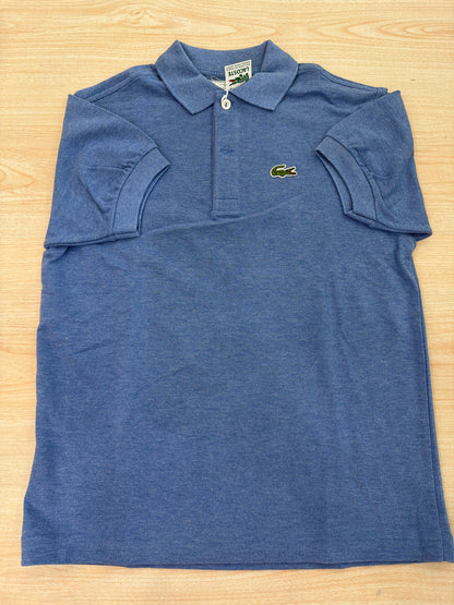 Polo Lacoste in cotone mezza manica con bottoncini e logo ricamato lateralmente unisex