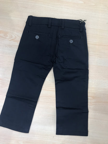 Pantalone Crocefisso Milano blu scuro con bottoncino e tasche