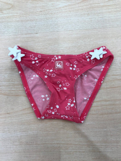 Costume Al Agua Patos fucsia con stelline piccole e grandi in rilievo