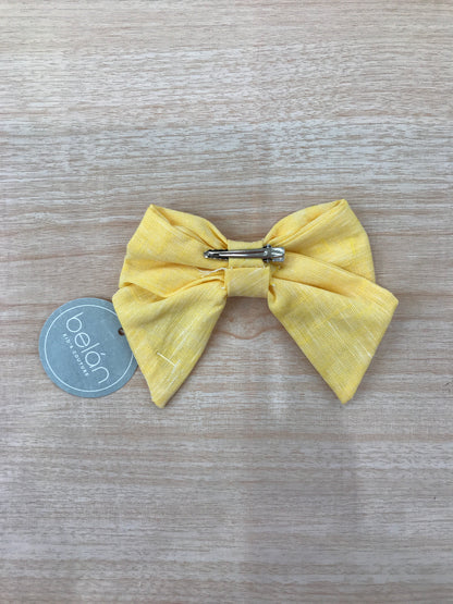 Fermaglio Belan in cotone fiocchetto giallo