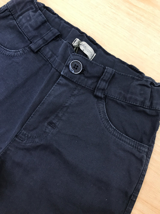Pantalone Jo Milano in cotone all'inglese con tasche sul davanti e sul retro