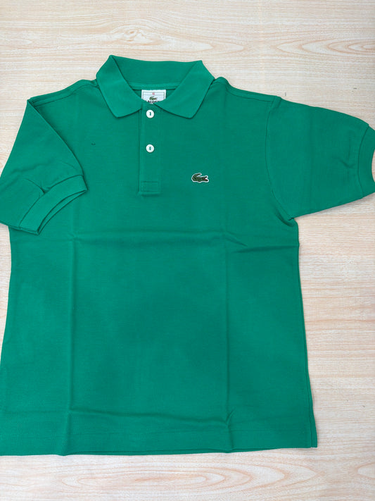 Polo Lacoste in cotone mezza manica con bottoncini e logo ricamato lateralmente unisex