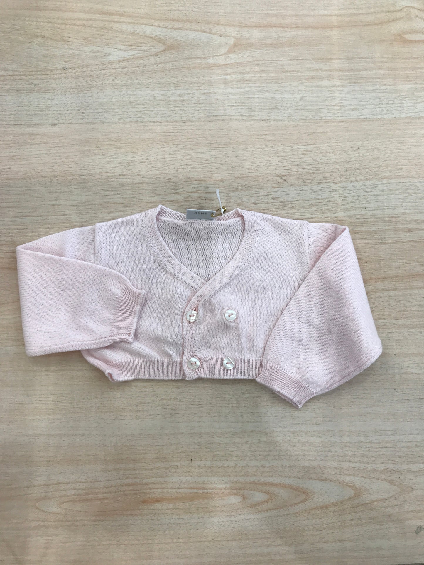 Cardigan Coccodè in filo rosa doppio petto con bottoncini