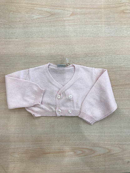 Cardigan Coccodè in filo rosa doppio petto con bottoncini