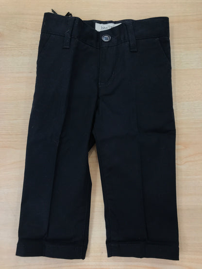 Pantalone John Twig in cotone blu scuro lungo con tasche sul davanti