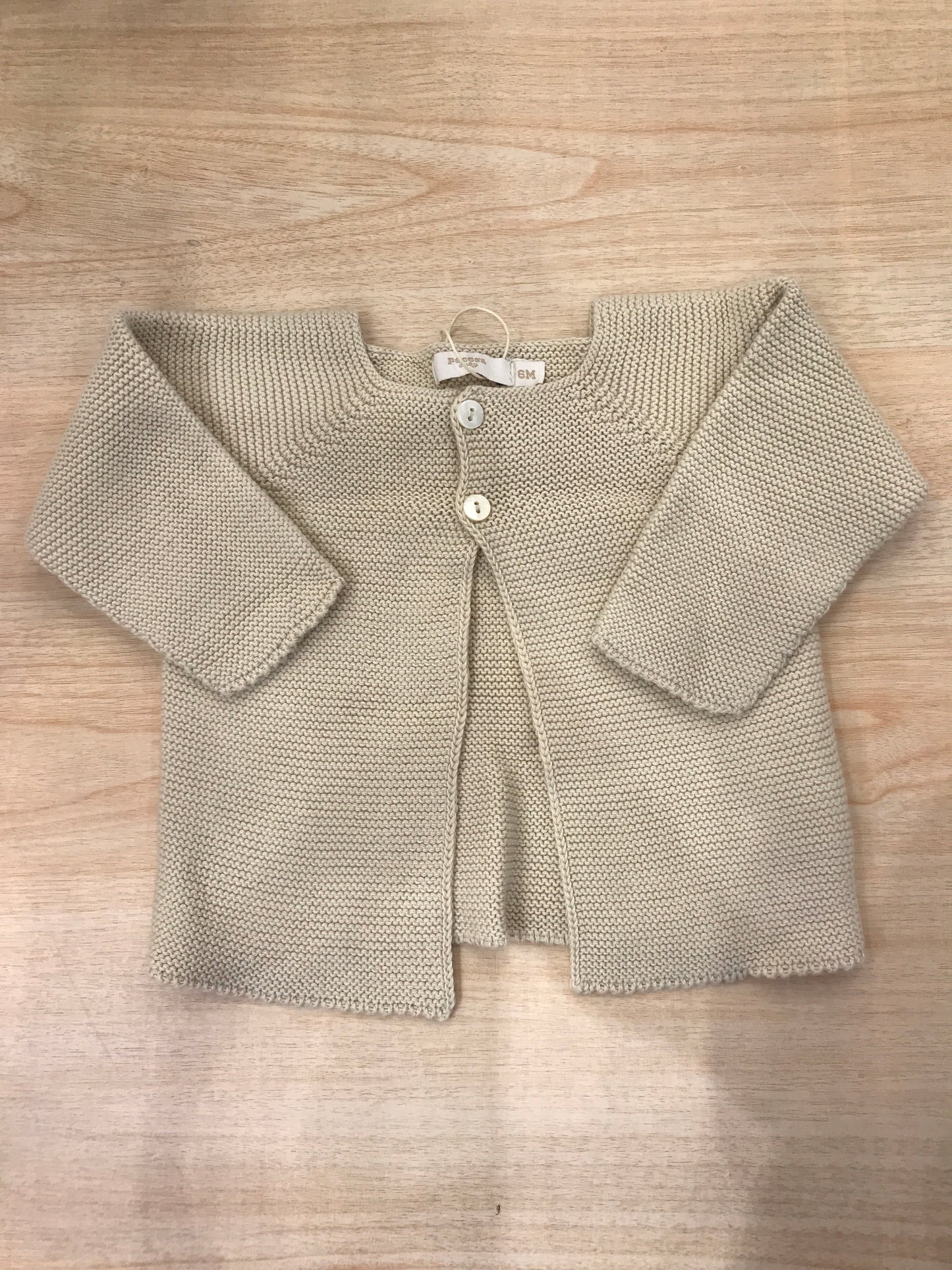Cardigan PCS in filo con due bottoncini sul davanti