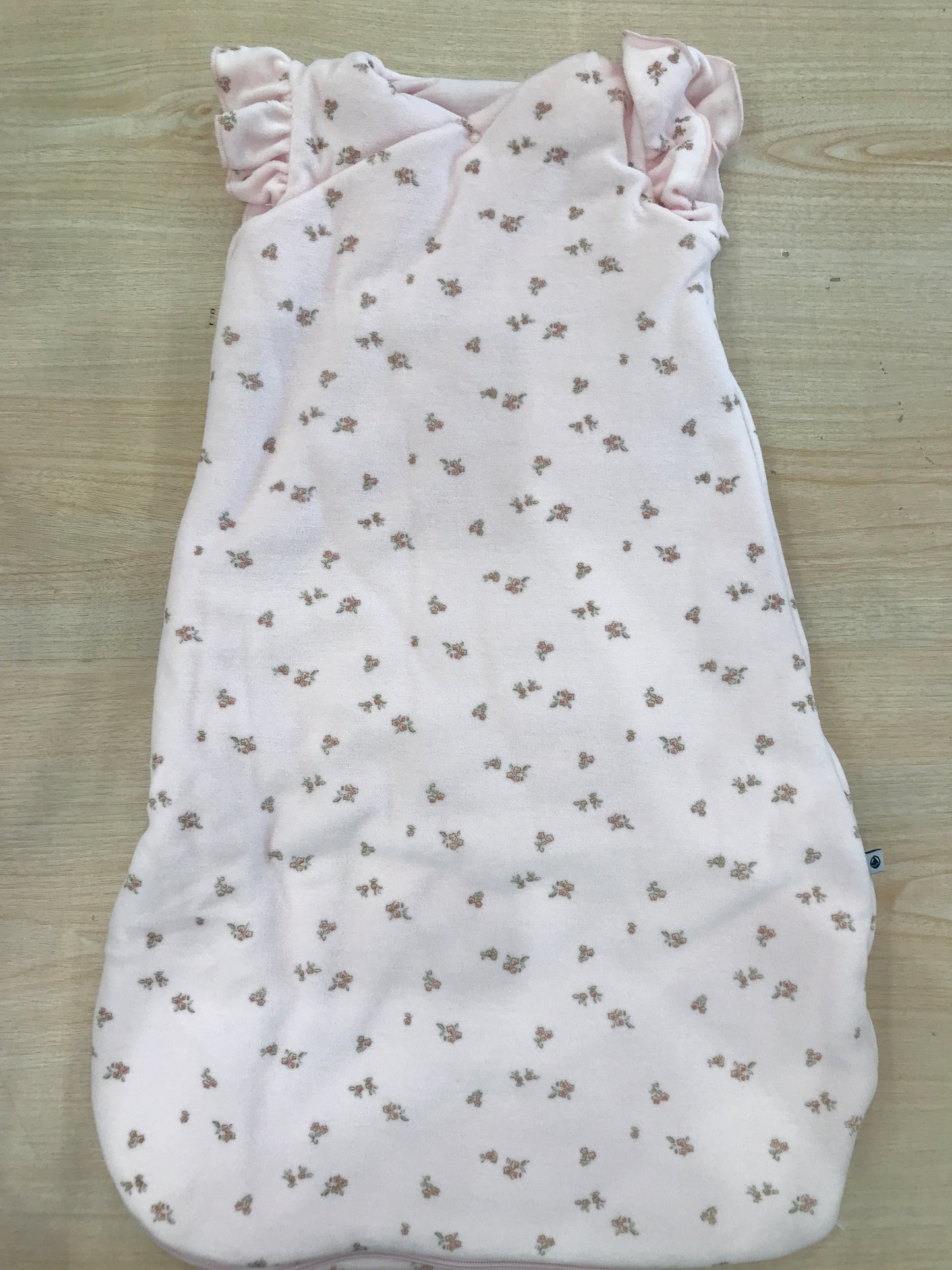 Sacco Nanna Petit Bateau rosa con fiorellini e rusche con zip TOG 3