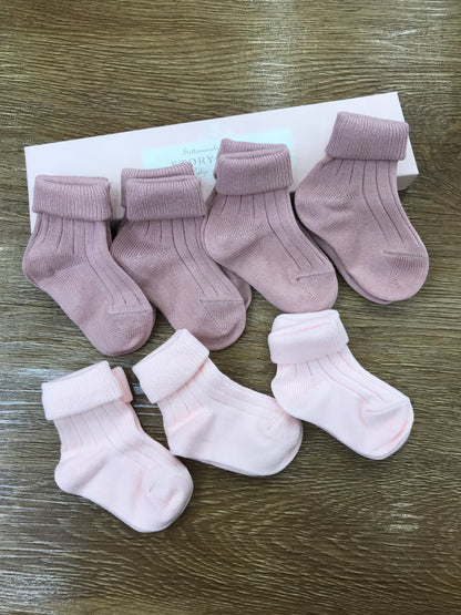 Calzini Story Loris settimanale in caldo cotone in varie tonalità di rosa