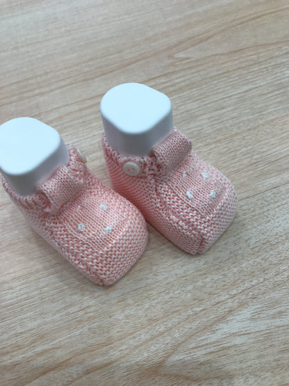 Babbucce PCS in filo rosa con pois bianchi sul davanti