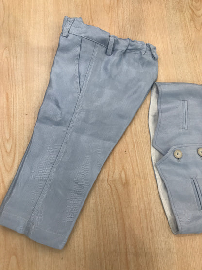 Completo Cielo Blu gilet con pantalone lungo celeste