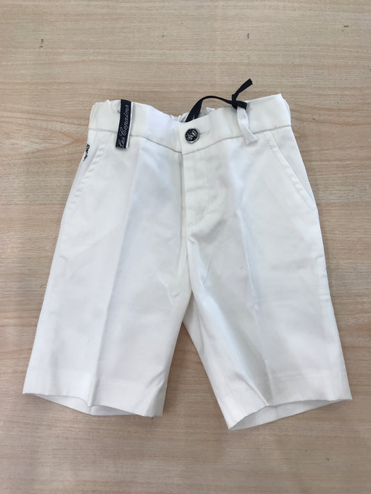 Bermuda Les Copains bianco con dettagli blu scuro e tasche sul davanti