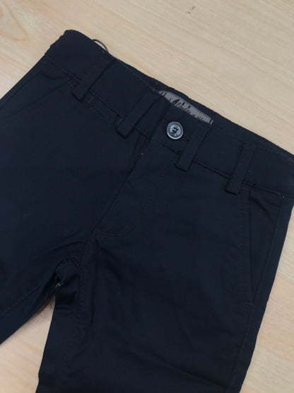 Pantalone Crocefisso Milano blu scuro con bottoncino e tasche