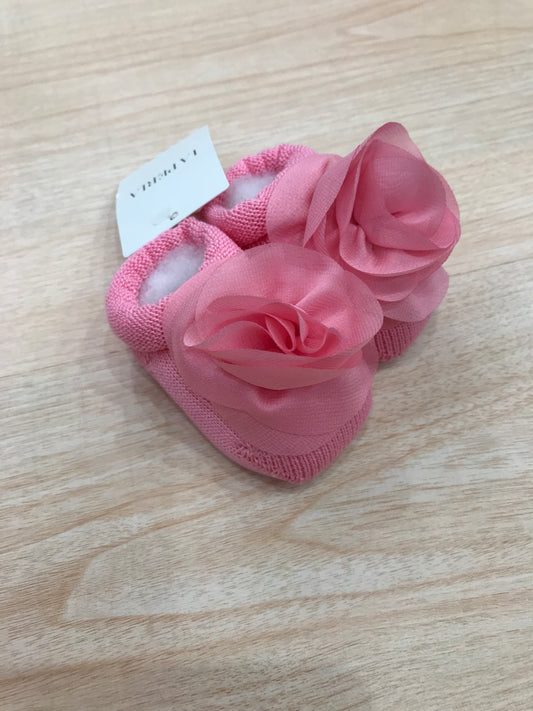 Babbucce La Perla in filo fucsia con fiore applicato sul davanti